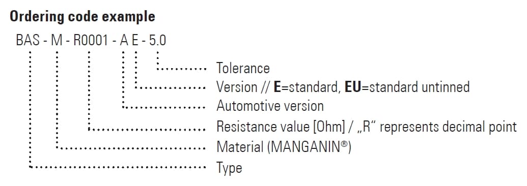 BAS Part Number Example