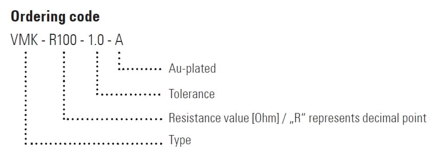 VMK-A Part Number Example