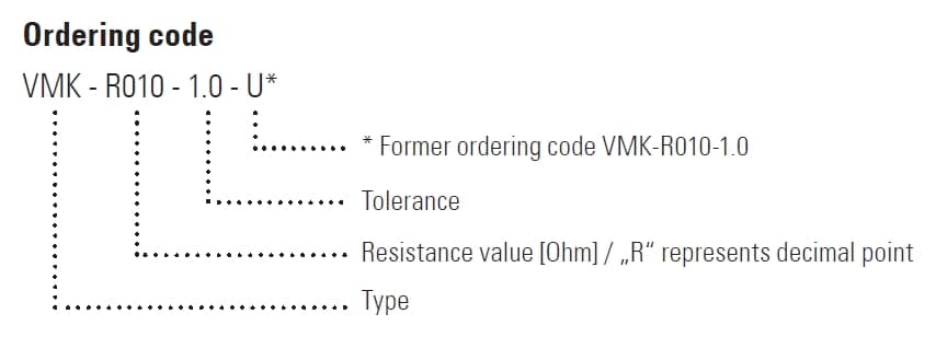 VMK Part Number Example