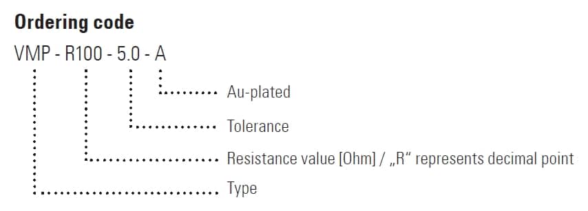 VMP-A Part Number Example