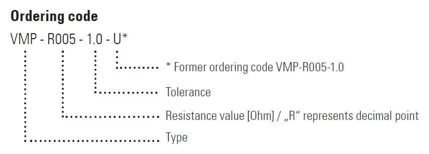VMP Part Number Example