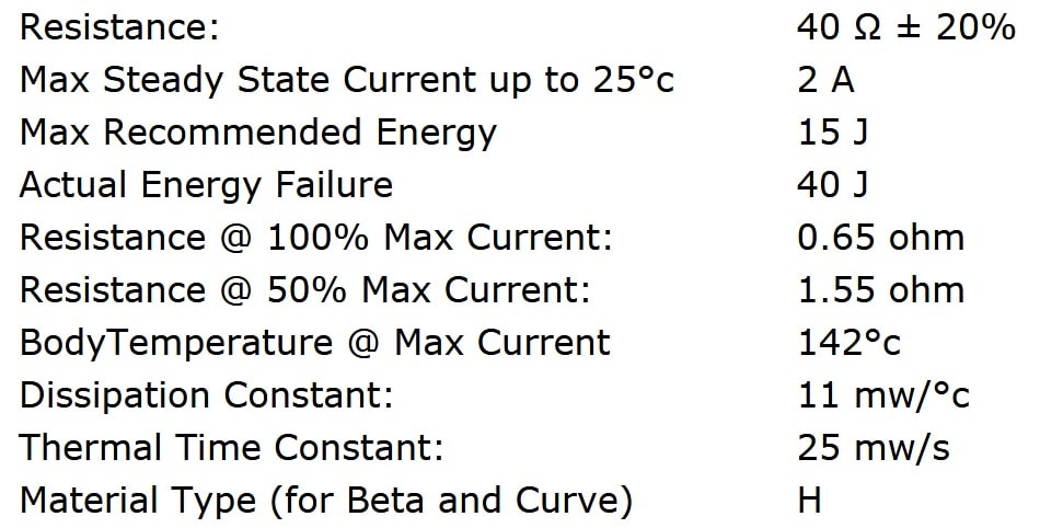 Ametherm SL10 40002 Specifications