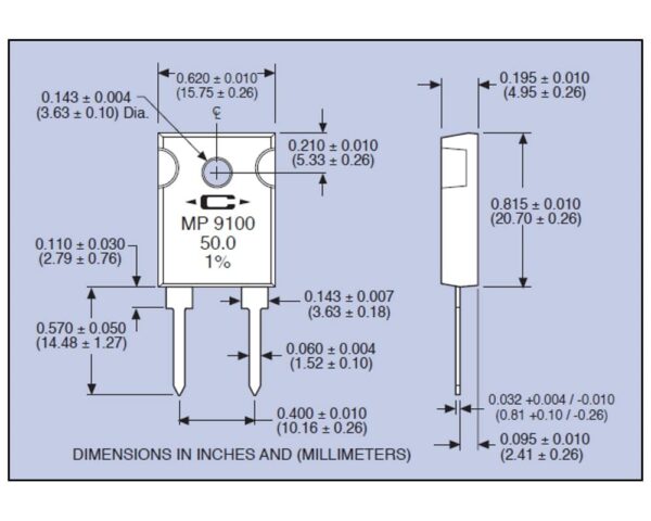 Caddock Mp9100 Resistor Series Rhopoint Components