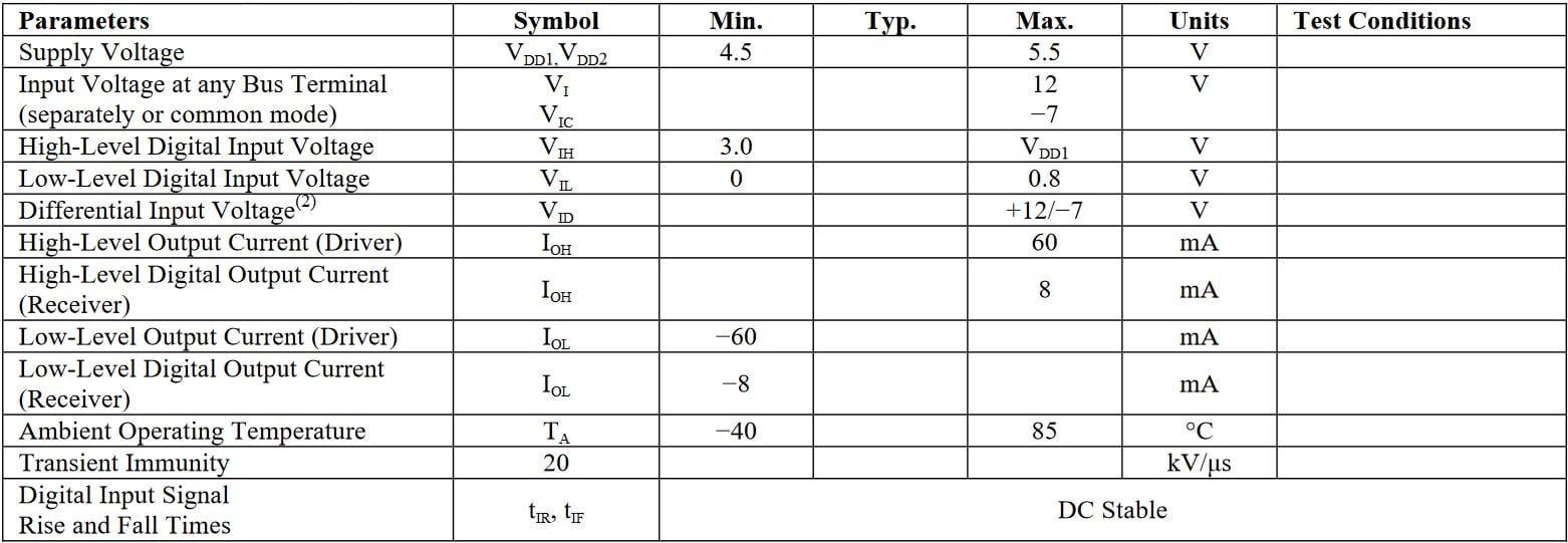 NVE IL485WE Specifications