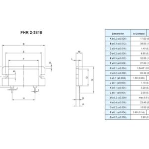 Powertron FHR 2 3818 resistor drawing image