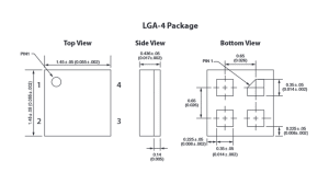 Coto LGA-4 Package Dimensional Diagram