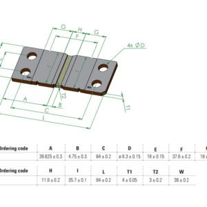 Isabellenhütte BAX Series Current Sensing Resistor Diagram of Dimensions